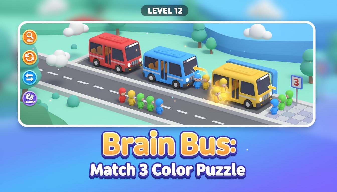 Brain Bus: Match 3 Color Puzzle